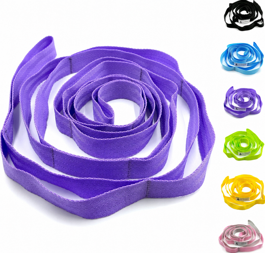 Purple 10-loop non-elastic stretching strap