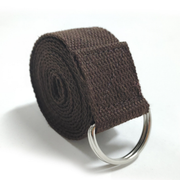 LumaHvn® 6 ft Cotton-Blend Yoga Strap with Metal D-Ring