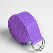 LumaHvn® 6 ft Cotton-Blend Yoga Strap with Metal D-Ring