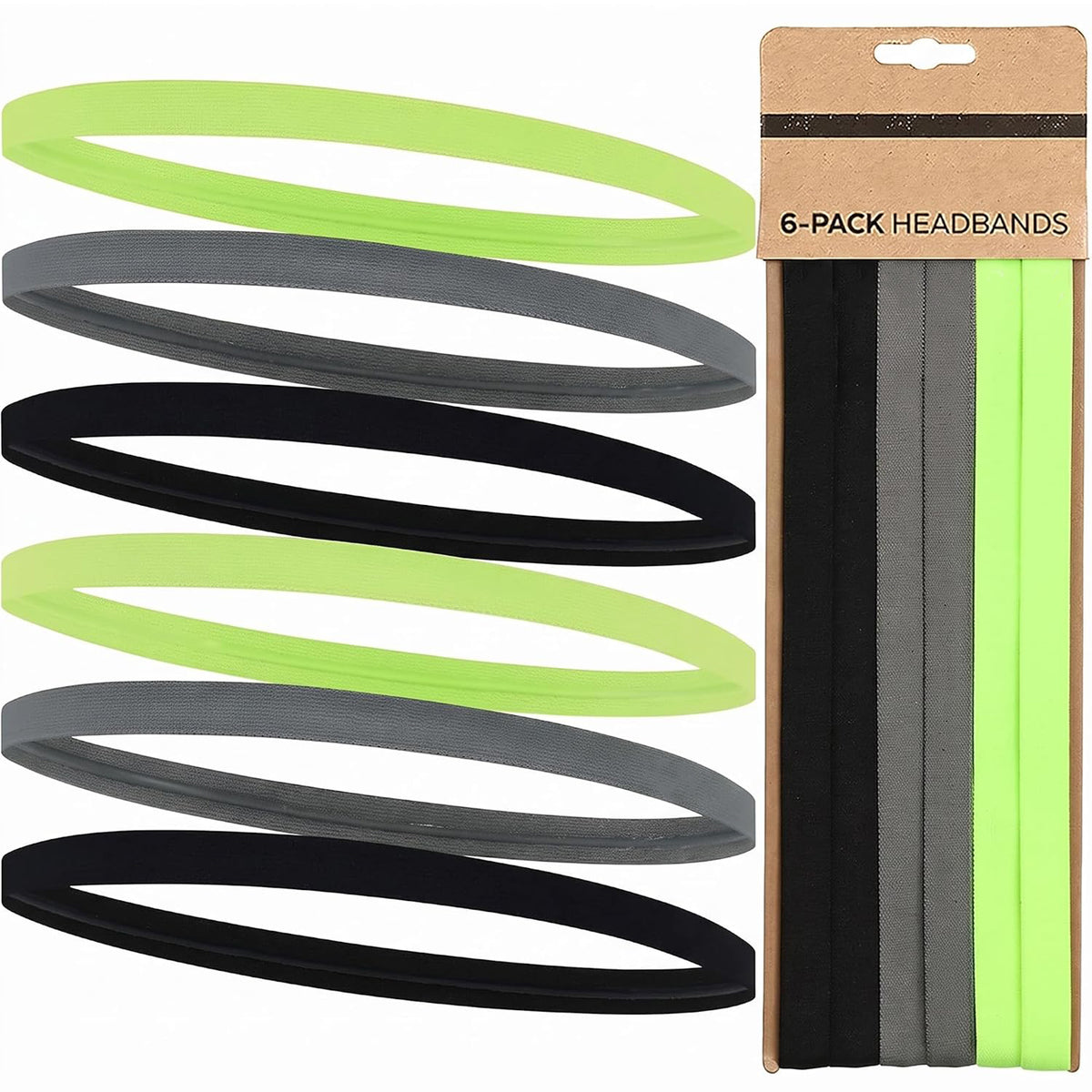 LumaHvn®  6 Pack Thin Non-Slip Sports Headbands