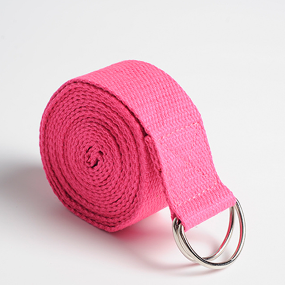 LumaHvn® 6 ft Cotton-Blend Yoga Strap with Metal D-Ring
