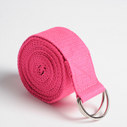 LumaHvn® 6 ft Cotton-Blend Yoga Strap with Metal D-Ring