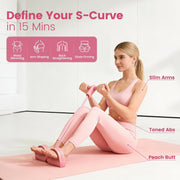 9-in-1 Home Workout Equipment for Women, Pedal Resistance Band with Handle, Thigh Master, Core Sliders & Exercise Bands with Workout Guide, Beginner Starter Kit for Ab Workout & Body Toning