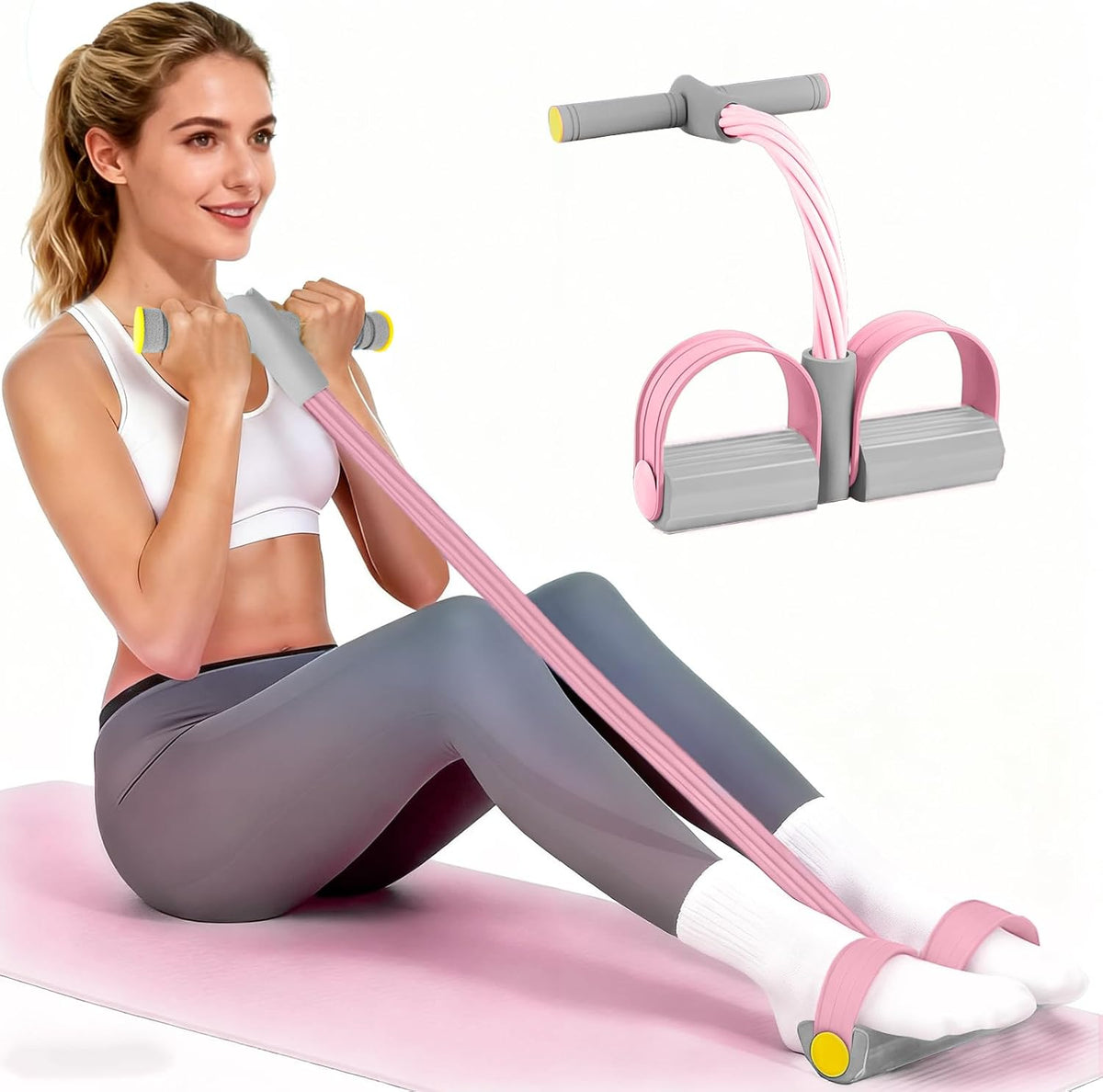 LumaHvn®  6-Tube Pedal Resistance Band with Handles