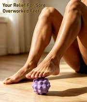 3 in 1 Foot Massage Ball Set, Standard Textured Peanut Massage Balls Kit, Deep Tissue Muscle Relaxation Therapy Tools Perfect for Home Office Gym Travel Use Purple Set