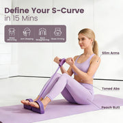 9-in-1 Home Workout Equipment for Women, Pedal Resistance Band with Handle, Thigh Master, Core Sliders & Exercise Bands with Workout Guide, Beginner Starter Kit for Ab Workout & Body Toning