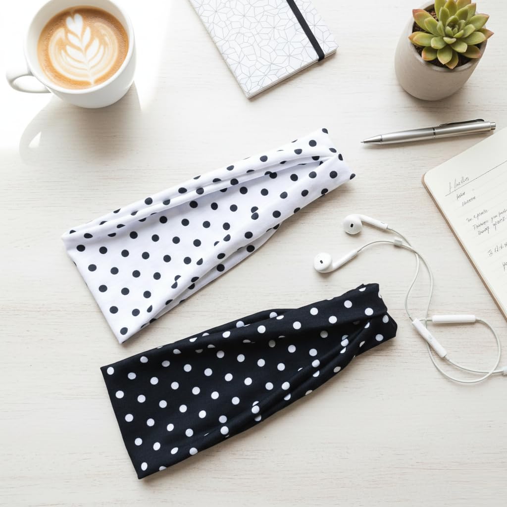 Headbands for Women Hair Bands for Women’s Hair Non Slip Women Thick Headband Stretchy Sweat Bands Headbands for Yoga Workout Every Day Basic Fashion Accessories