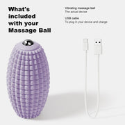 HODEMI Vibrating Massage Ball with Magnetic Rolling Head, Handheld High-Frequency Vibration Massager, 3 Speed Levels, Rechargeable Silicone Massage Roller for Gym, Office, and Travel Use (Purple)
