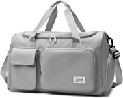Suruid Gym Bag with Shoe Compartment, Sports Duffle Bag for Women, Purple | Dry Wet Separation Pouch, For Men and Women, Overnight Weekender Training Handbag Yoga Bag