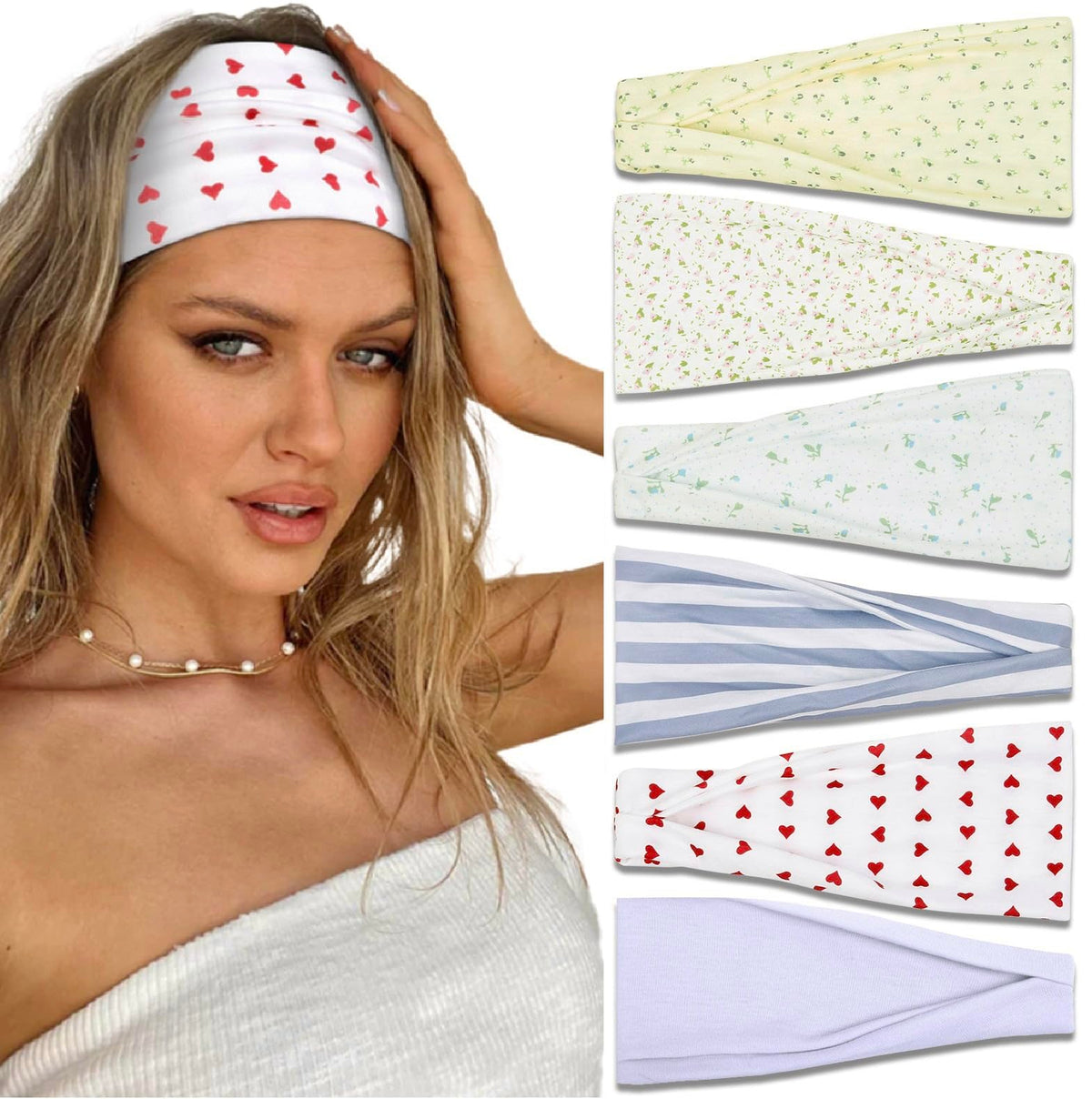 Headbands for Women Hair Bands for Women’s Hair Non Slip Women Thick Headband Stretchy Sweat Bands Headbands for Yoga Workout Every Day Basic Fashion Accessories