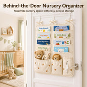 Bedside Caddy Nursery Playpen Organizer, Hanging Crib Book & Toy Storage