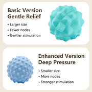 Foot Massage Ball Set for Plantar Fasciitis Relief, 2 Pack (Basic & Enhanced)