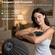 HODEMI Vibrating Massage Ball with Magnetic Rolling Head, Handheld High-Frequency Vibration Massager, 3 Speed Levels, Rechargeable Silicone Massage Roller for Gym, Office, and Travel Use (Purple)