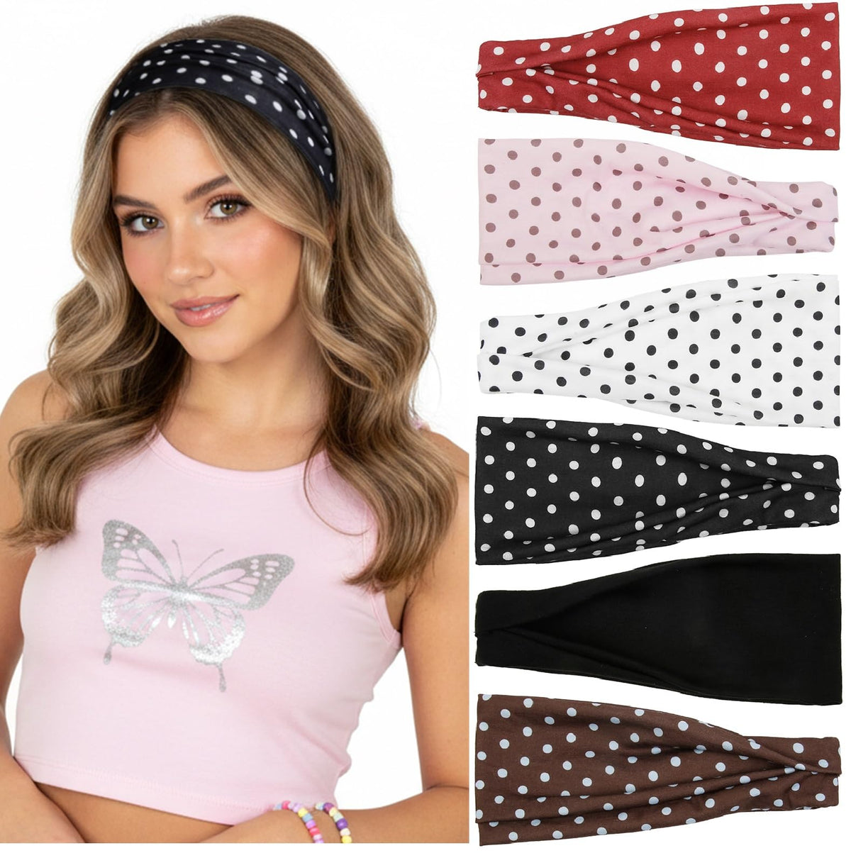Headbands for Women Hair Bands for Women’s Hair Non Slip Women Thick Headband Stretchy Sweat Bands Headbands for Yoga Workout Every Day Basic Fashion Accessories