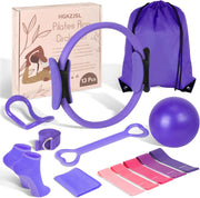 Pilates Kit for Women 13PCS, Pilates Ring Ball Resistance Bands Workout Set | Pilates equipment set for women and beginners, at home pilates kit for mat workouts, toning, stretching and strength training