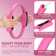 Pilates Kit for Women 13PCS, Pilates Ring Ball Resistance Bands Workout Set | Pilates equipment set for women and beginners, at home pilates kit for mat workouts, toning, stretching and strength training