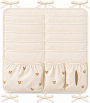 Bedside Caddy Nursery Playpen Organizer, Hanging Crib Book & Toy Storage
