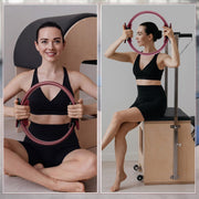 Syhood Pilates Ring 11. 81 Inch Pilates Circle Yoga Ring Magic Lightweight Flexible Workout Equipment for Fitness Physical Therapy Resistance Exercise Arms Legs