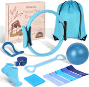 Pilates Kit for Women 13PCS, Pilates Ring Ball Resistance Bands Workout Set | Pilates equipment set for women and beginners, at home pilates kit for mat workouts, toning, stretching and strength training