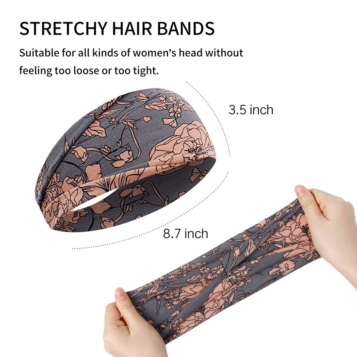 Headbands for Women Hair Bands for Women’s Hair Non Slip Women Thick Headband Stretchy Sweat Bands Headbands for Yoga Workout Every Day Basic Fashion Accessories