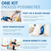 Physical Therapy Equipment, Inflatable Balance Disc and Wobble Cushion Kit | 11-Piece Balance Training Equipment, Physical Therapy Tools, Rehabilitation Equipment for Mobility, Stretching and Stability