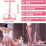 9-in-1 Home Workout Equipment for Women, Pedal Resistance Band with Handle, Thigh Master, Core Sliders & Exercise Bands with Workout Guide, Beginner Starter Kit for Ab Workout & Body Toning