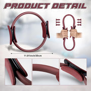 Syhood Pilates Ring 11. 81 Inch Pilates Circle Yoga Ring Magic Lightweight Flexible Workout Equipment for Fitness Physical Therapy Resistance Exercise Arms Legs