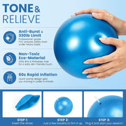 Physical Therapy Equipment, Inflatable Balance Disc and Wobble Cushion Kit | 11-Piece Balance Training Equipment, Physical Therapy Tools, Rehabilitation Equipment for Mobility, Stretching and Stability