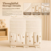 Bedside Caddy Nursery Playpen Organizer, Hanging Crib Book & Toy Storage