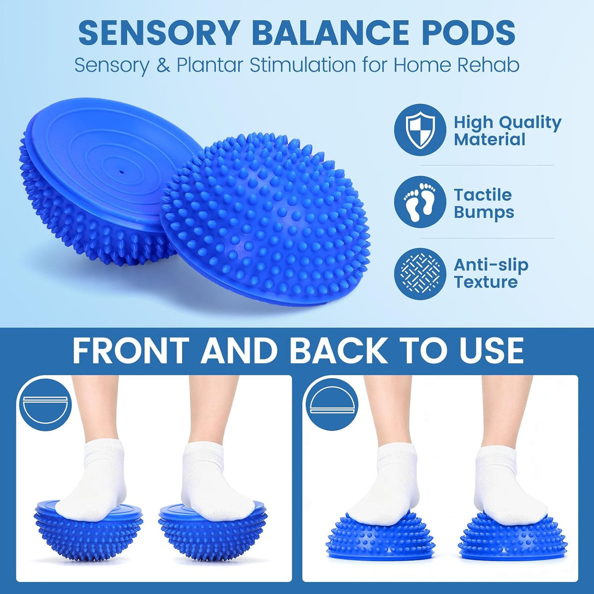 Physical Therapy Equipment, Inflatable Balance Disc and Wobble Cushion Kit | 11-Piece Balance Training Equipment, Physical Therapy Tools, Rehabilitation Equipment for Mobility, Stretching and Stability