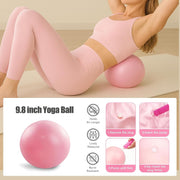 Pilates Kit for Women,Pilates Ring and Ball Set, Resistance Bands, Grip Socks & Yoga Mat Bag, Complete Pilates Essentials Starter Kit for Home Workouts, Pilates Equipment Gift Set for Beginners Pink