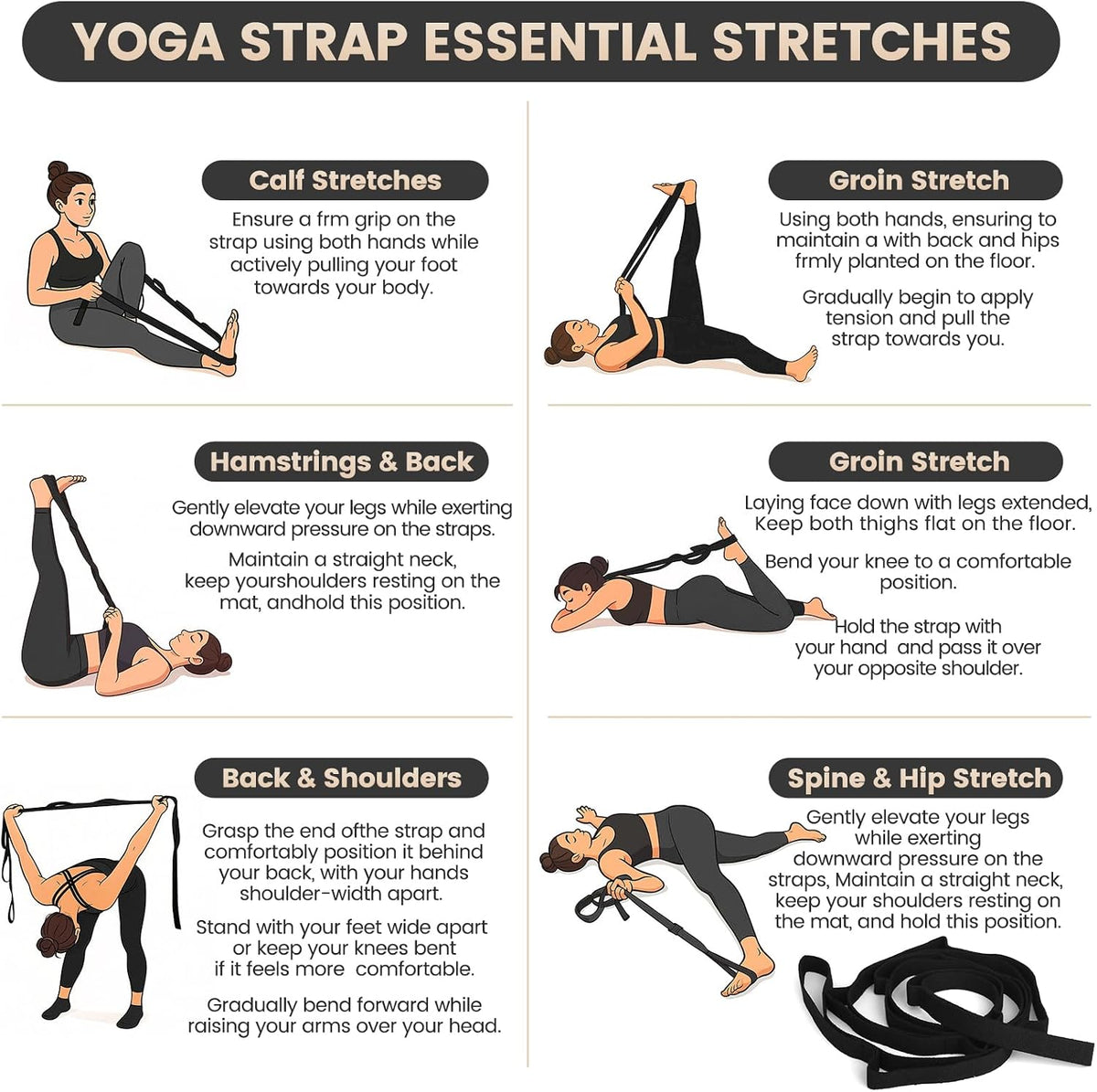 Pilates Essentials Kit for Home Workouts Women, Black Pilates Equipment Set with 9 Inch Yoga Ball, Pilates Slider, Resistance Band, yoga straps for stretching, Pilates Ring and Ball Set for Beginners