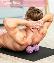 3 in 1 Foot Massage Ball Set, Standard Textured Peanut Massage Balls Kit, Deep Tissue Muscle Relaxation Therapy Tools Perfect for Home Office Gym Travel Use Purple Set
