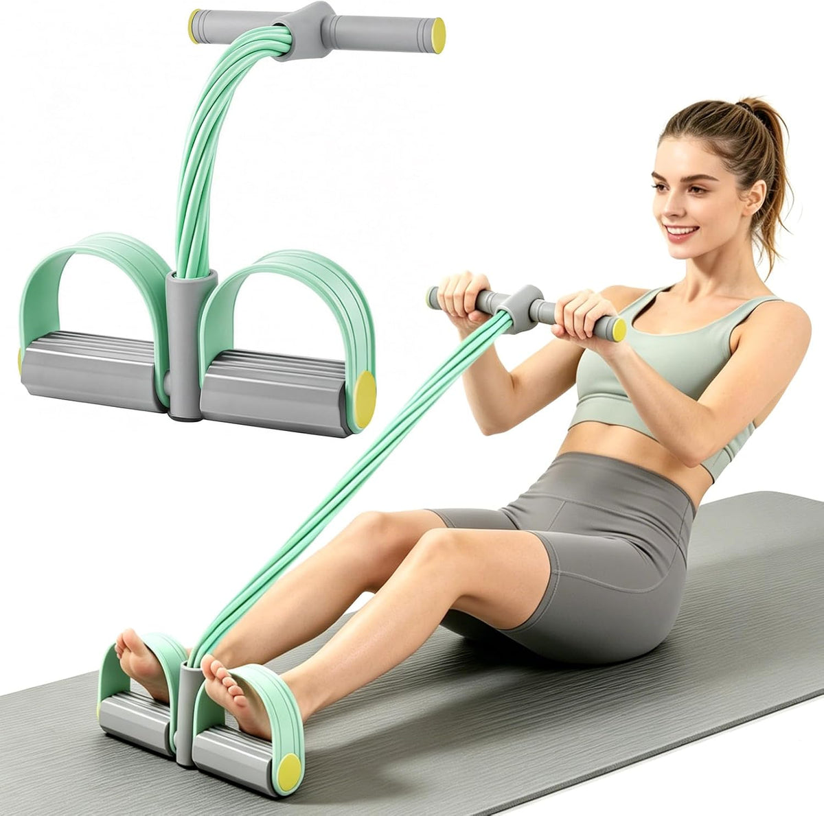 LumaHvn®  6-Tube Pedal Resistance Band with Handles