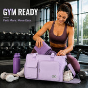 LumaHvn® Gym Bag with Shoe Compartment for Women