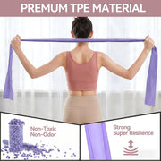Resistance Bands for Physical Therapy, Workout Bands | Premium Latex-Free Material, Non-odor, Better Durability, Stable Resistance, for Home & Travel Exercise, Yoga Pilates PT