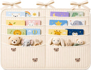 Bedside Caddy Nursery Playpen Organizer, Hanging Crib Book & Toy Storage
