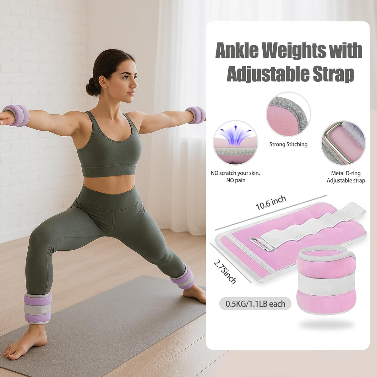 Pilates Kit for Women,Pilates Ring and Ball Set, Resistance Bands, Grip Socks & Yoga Mat Bag, Complete Pilates Essentials Starter Kit for Home Workouts, Pilates Equipment Gift Set for Beginners Pink