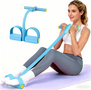 Pedal Resistance Band with Handle, Upgraded 6-Tube Exercise Bands | Natural Rubber Tension Rope, Multifunction Foot Pedal Resistance Bands for Working Out, Ab, Waist, Arm, Leg, Pilates, Yoga