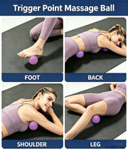 3 in 1 Foot Massage Ball Set, Standard Textured Peanut Massage Balls Kit, Deep Tissue Muscle Relaxation Therapy Tools Perfect for Home Office Gym Travel Use Purple Set