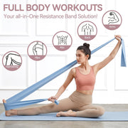 Resistance Bands for Physical Therapy, Workout Bands | Premium Latex-Free Material, Non-odor, Better Durability, Stable Resistance, for Home & Travel Exercise, Yoga Pilates PT