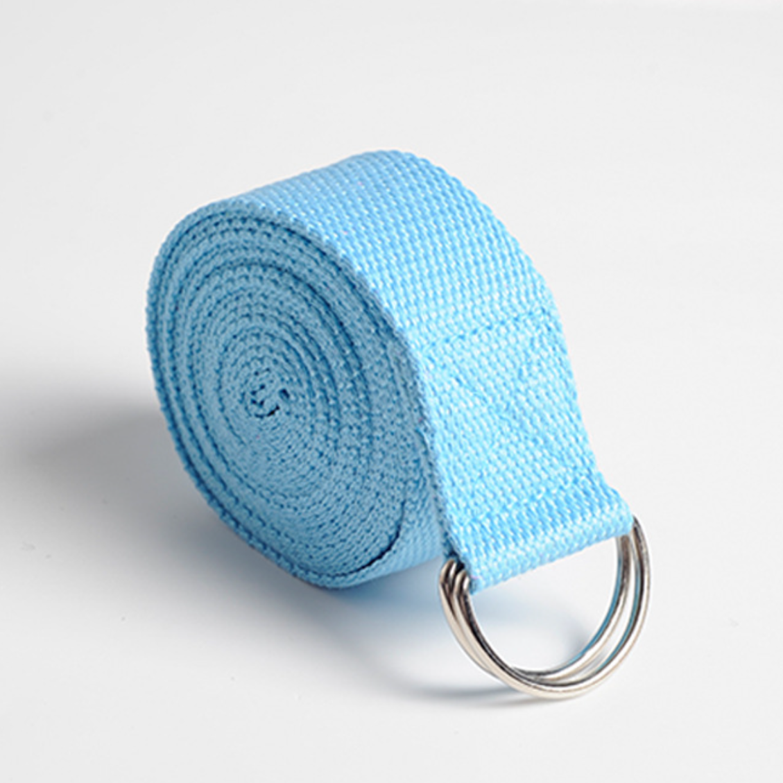 LumaHvn® 6 ft Cotton-Blend Yoga Strap with Metal D-Ring