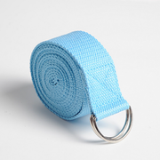 LumaHvn® 6 ft Cotton-Blend Yoga Strap with Metal D-Ring