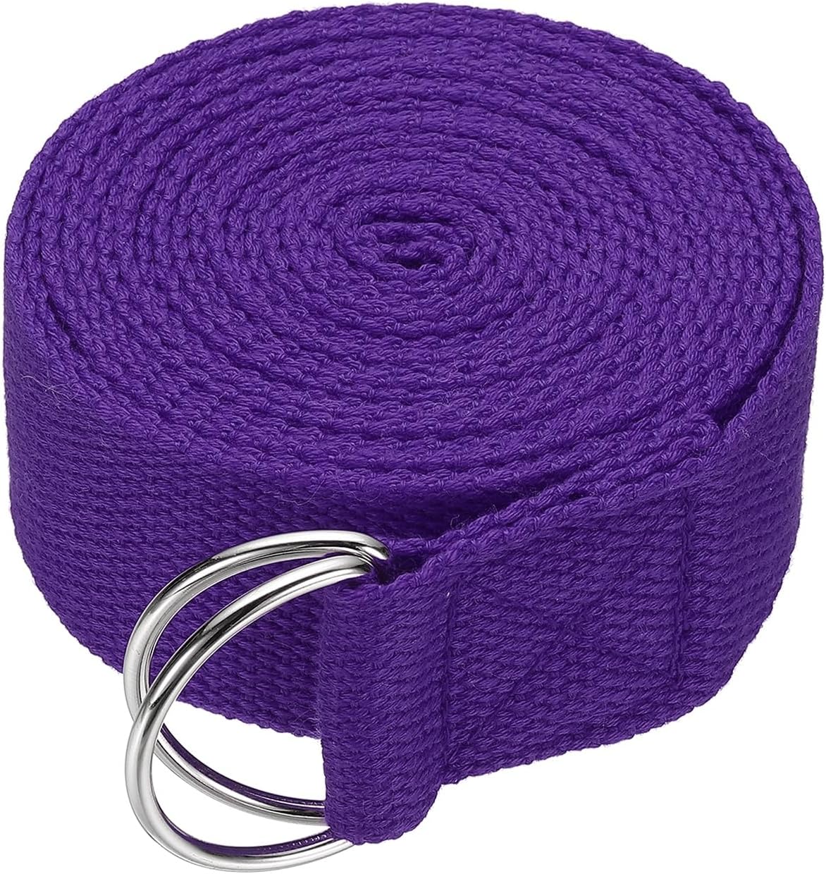 Yoga Strap for Stretching, Athletic Stretch Band with Adjustable Metal D Ring Buckle Yoga Bands