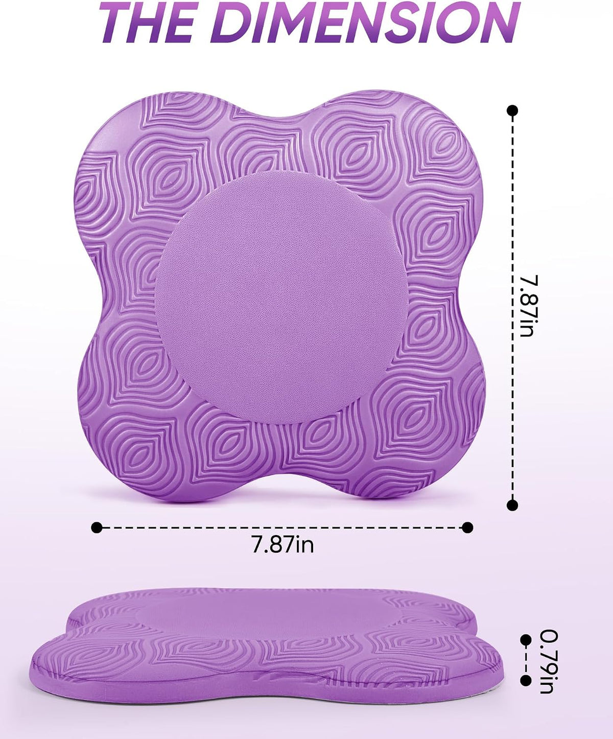 2-4 Pack Yoga Knee Pads, TPE Cushion for Pilates Exercise | Non-slip kneeling pads with ergonomic design, 8.8" cushion for yoga pilates floor workouts, knee elbow wrist support
