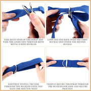 LumaHvn® 6 ft Cotton-Blend Yoga Strap with Metal D-Ring