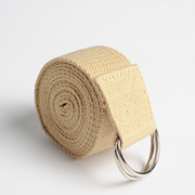 LumaHvn® 6 ft Cotton-Blend Yoga Strap with Metal D-Ring