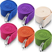 LumaHvn® 6 ft Cotton-Blend Yoga Strap with Metal D-Ring