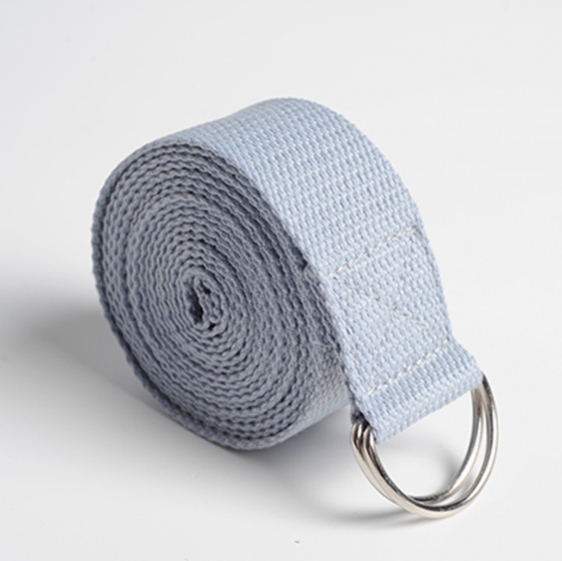 LumaHvn® 6 ft Cotton-Blend Yoga Strap with Metal D-Ring