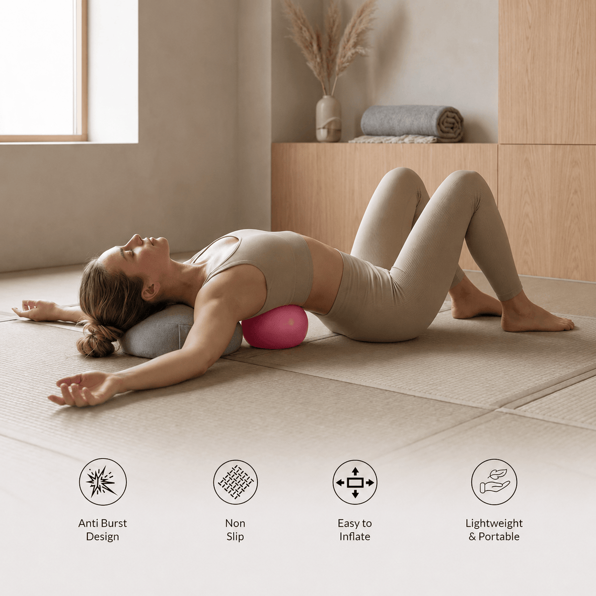 LumaHvn® 9 inch Pilates Ball | Mini Exercise Ball for Core & Balance Training